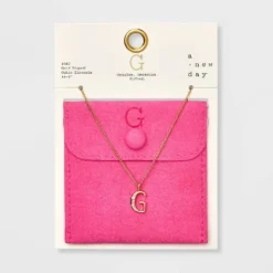 Gold Dipped Cubic Zirconia Initial Pendant Necklace - A New Day™ Gold -A New Day Outlet Store GUEST ef036168 10ba 4431 a817 cf751b71e8a3