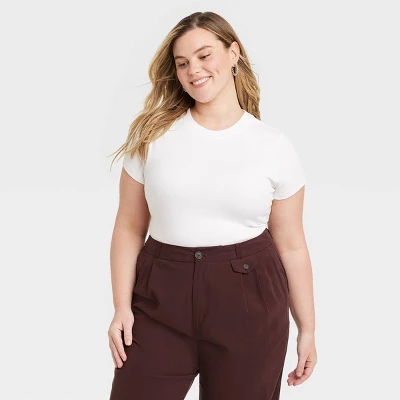 Women's Short Sleeve Ribbed 3pk Bundle T-Shirt - A New Day™ Black/White/Gray 1 Women's Short Sleeve Ribbed 3pk Bundle T-Shirt - A New Day™ Black/White/Gray