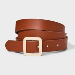 Women's Chunky Center Bar Buckle Belt - A New Day™ Brown -A New Day Outlet Store GUEST f373ba15 c26d 4a0b 950e 78890099f3dc