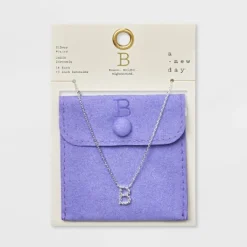 Silver Plated Cubic Zirconia Initial Pendant Necklace - A New Day™ Silver -A New Day Outlet Store GUEST f5f236a9 7db1 4138 b579 da19631c0cc9