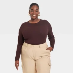 Women's Long Sleeve Slim Fit Crewneck T-Shirt - A New Day™ -A New Day Outlet Store GUEST ff9d5f92 85f8 4dc8 bb3e 72d32cdb94fd