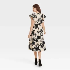 A New Day Outlet Store 6 Women's Flutter Short Sleeve Midi Dress - A New Day™